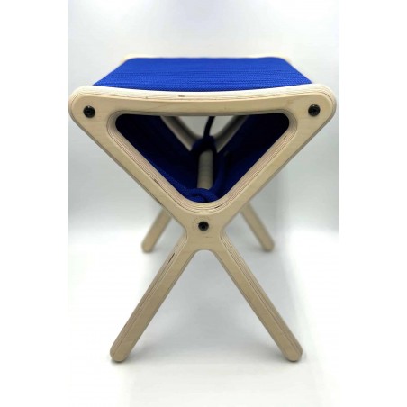 tabouret bleu, Made By Bobine, de profil