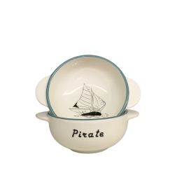Breton Pirate Ship bowl