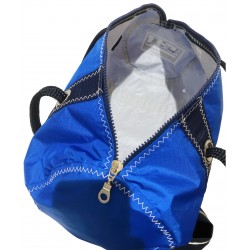mini sac polochon en voile, bleu, intérieur