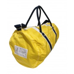 sac polochon en voile, jaune, de biais