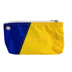 Pochette en spi jaune et bleu