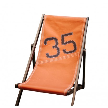 housse de transat (chilienne) en voile, marron