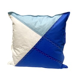 Coussin en voile et spi bleu