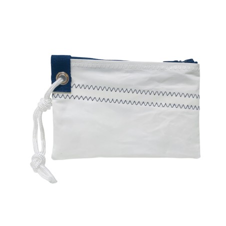 Pochette plate en voile ayant naviguée, zippée