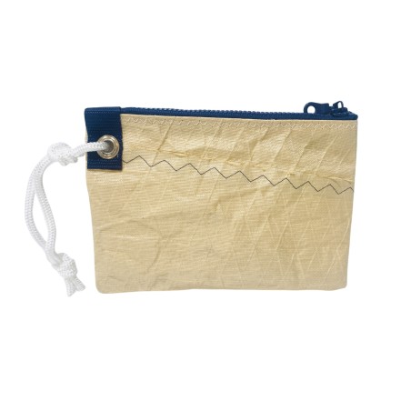 Pochette plate en voile kevlar ayant naviguée, zippée