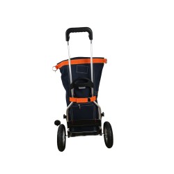 caddie de course en voile, bleu avec numéro en voile de dos