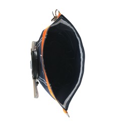 caddie de course en voile, bleu avec numéro en voile ouvert du dessus