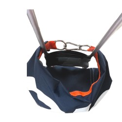 caddie de course en voile, bleu avec numéro en voile du dessus