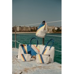 collection jaune, bleu et orange