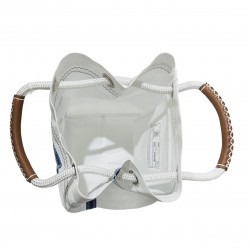 Sac à main voile blanche, n°35 bleu marine, intérieur