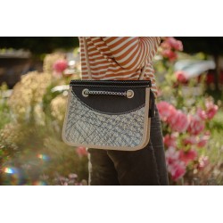 sac à main en voile technique, beige, zippé