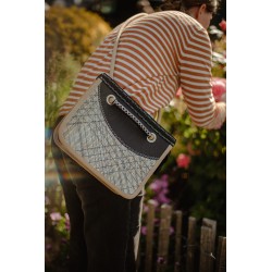 sac à main en voile technique, beige, zippé