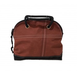 sac de voyage en voile, marron, de face