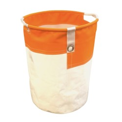 Corbeille à linge en voile et tissu mandarine orange