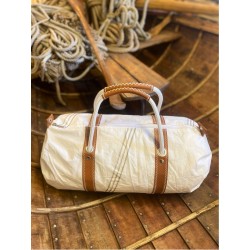 Sailcloth and italian leather regate S bag
