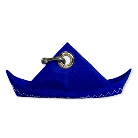 porte-clés en forme de bateau, en voile, bleu
