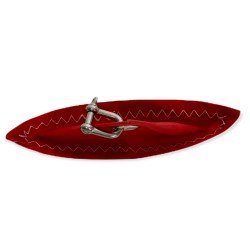 Porte-clés en forme de bateau, en voile, rouge