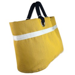 sac cabas en batyline jaune la conchée de biais